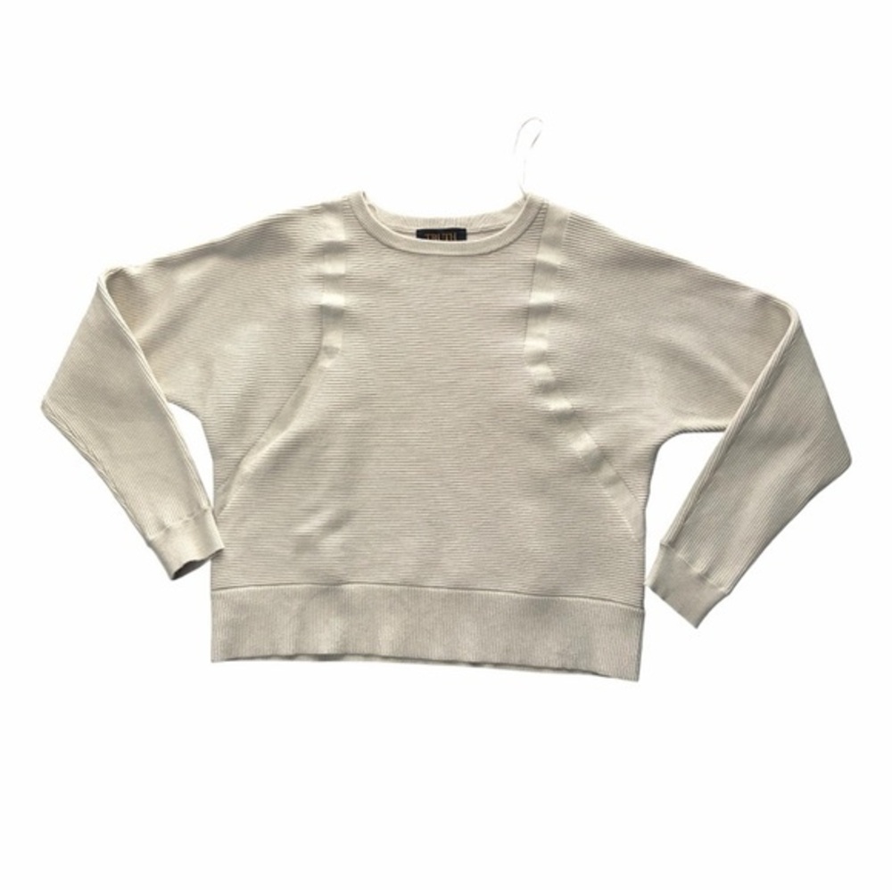 TRUTH By Republic Elegant Women's Cream Crew Neck Sweater Size M